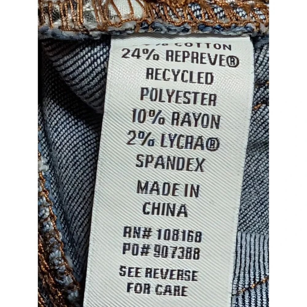 RSQ Girls Blue Distressed Mid Rise Ankle Jeans Size 7‎ Ripped Denim Slim Leg